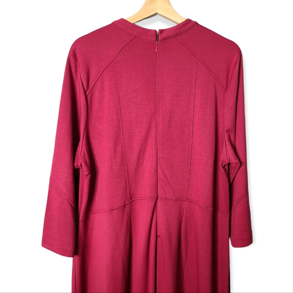 Eloquii Button Detail Raspberry Stretch Ponte Kni… - image 6